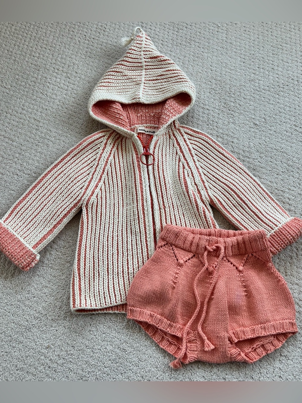 Misha and Puff coral Plum Island Beach Jacket set with matching bloomer
